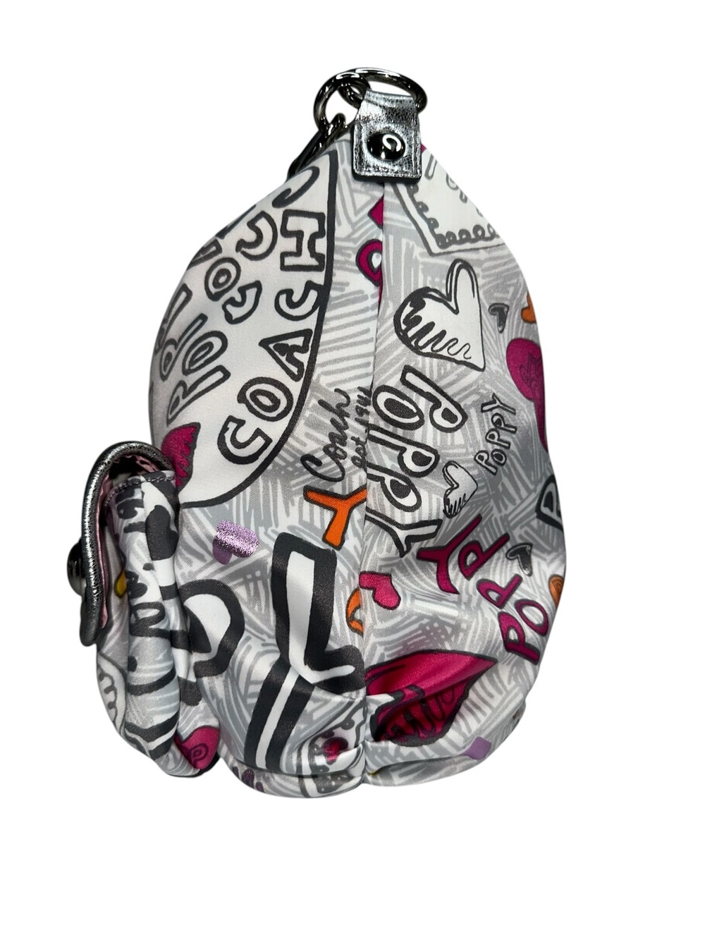 Coach Poppy Silver Graffiti Boho Bag - Picture 9 of 13